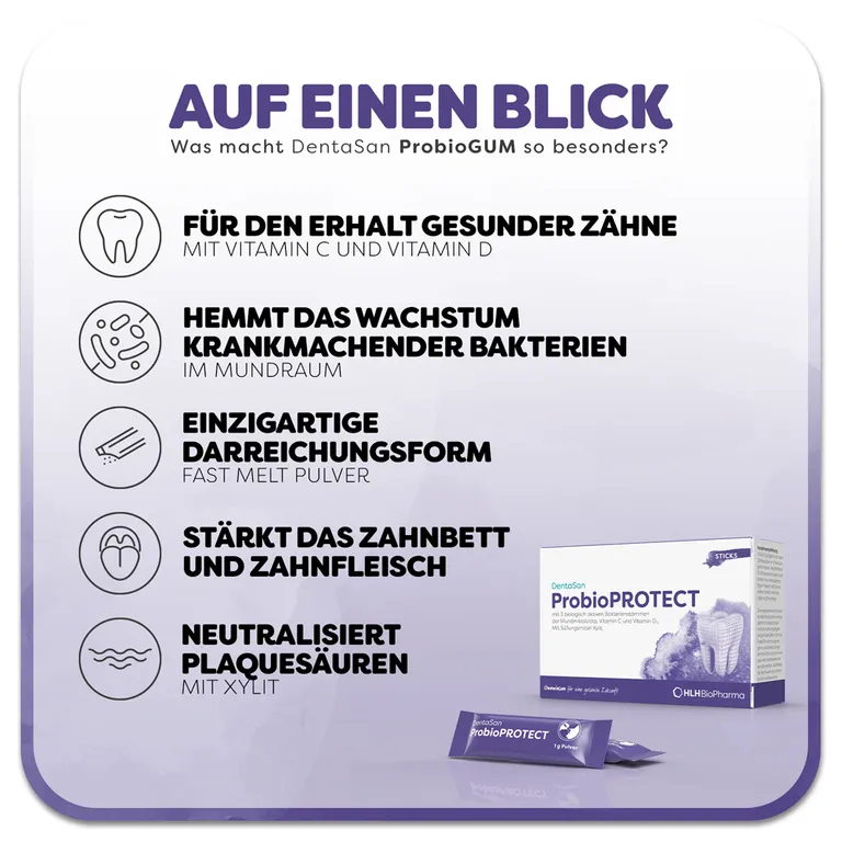 Shopapotheke DentaSan ProbioPROTECT - Direktsticks Für Mundflora Zahnfleisch & Zähne