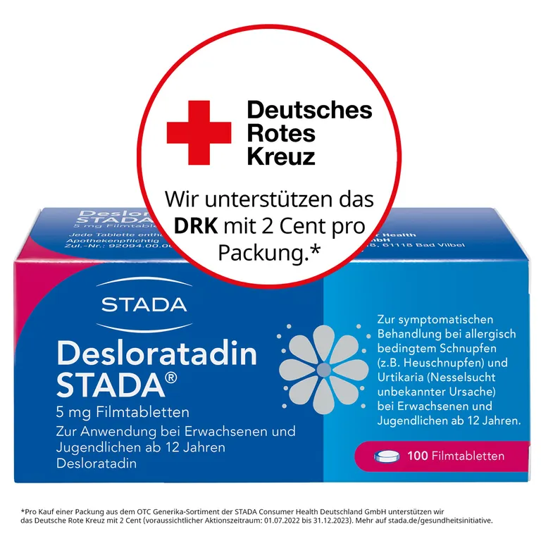 Shopapotheke Desloratadin STADA® 5 Mg Filmtabletten Zur Symptomatischen Behandlung Allergischer Erkrankungen Wie Heuschnupfen