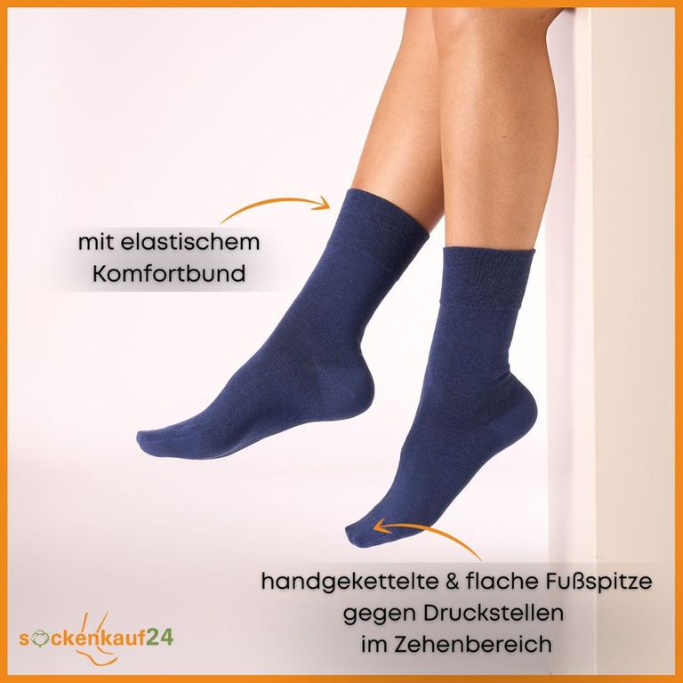 Shopapotheke Diabetiker Socken Mit Komfortbund Ohne Gummi & Ohne Naht Für Damen Und Herren 10 Paar