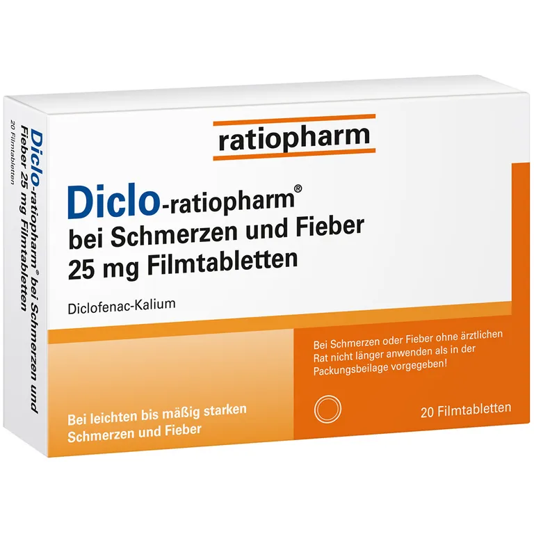 shopapotheke Diclo-ratiopharm 25 mg Filmtabletten - bei Schmerzen mit Diclofenac