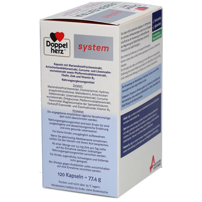 Shopapotheke Doppelherz Leber Extra Kapseln Mit Cholin Zink Und Pflanzenextrakten