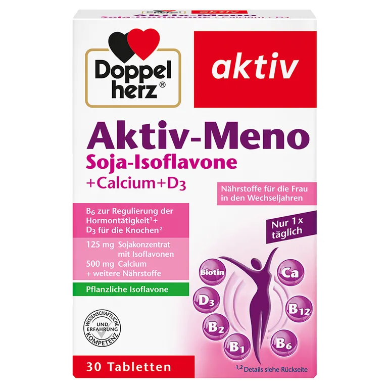 shopapotheke Doppelherz® aktiv Aktiv-Meno Soja-Isoflavone + Calcium + D3 Tabletten