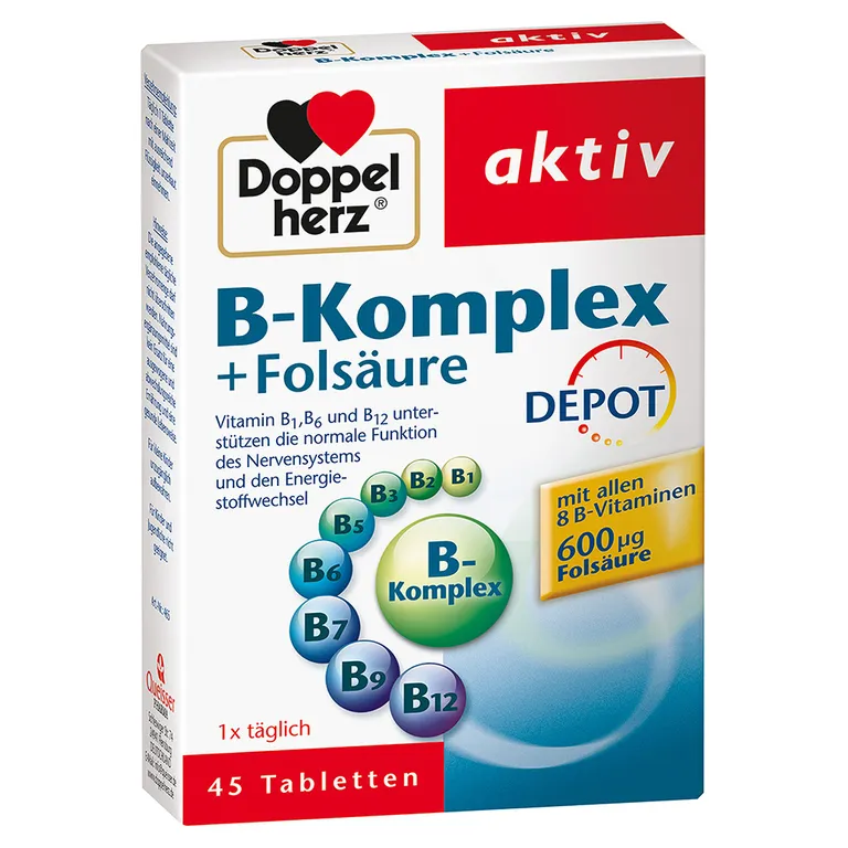shopapotheke Doppelherz® aktiv B-Komplex + Folsäure DEPOT Tabletten