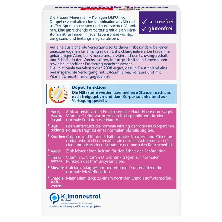 Shopapotheke Doppelherz® Aktiv Frauen Mineralien + Kollagen DEPOT