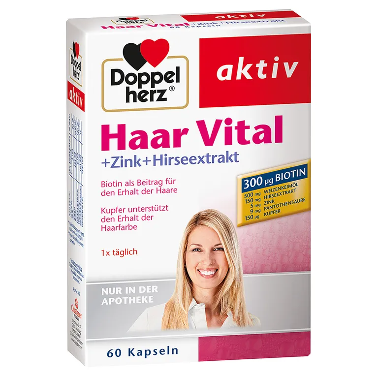 shopapotheke Doppelherz® aktiv Haar Vital + Zink + Hirseextrakt