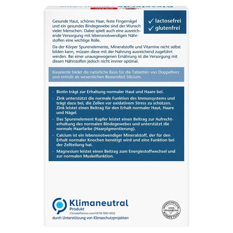 Shopapotheke Doppelherz® Aktiv Kieselerde + Biotin + Zink Tabletten