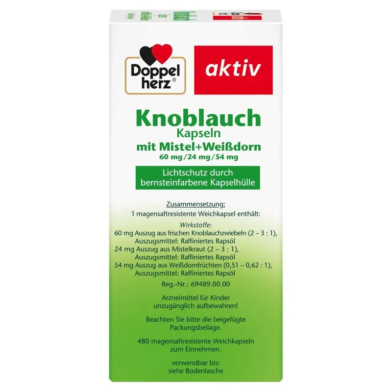 Shopapotheke Doppelherz® Aktiv Knoblauchkapseln Mit Mistel + Weißdorn
