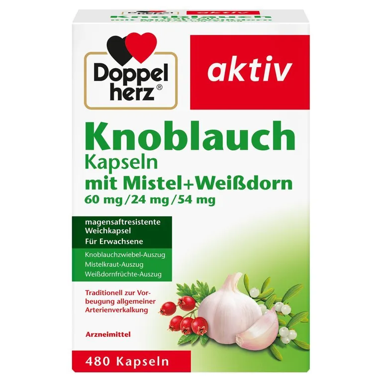 shopapotheke Doppelherz® aktiv Knoblauchkapseln mit Mistel + Weißdorn