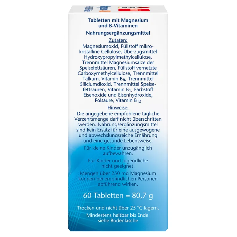 Shopapotheke Doppelherz® Aktiv Magnesium 400 + B1 + B6 + B12 + Folsäure Tabletten