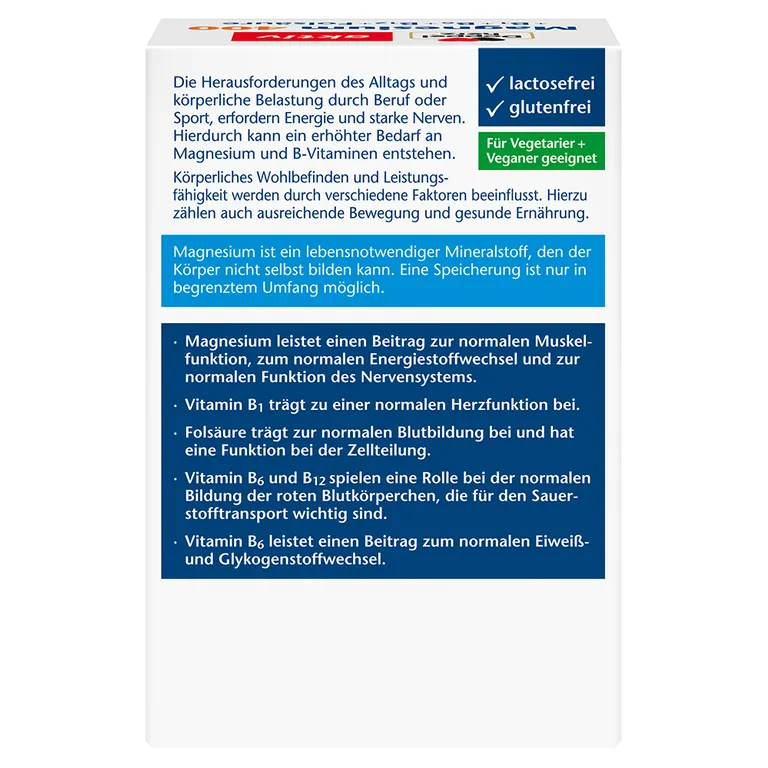 Shopapotheke Doppelherz® Aktiv Magnesium 400 + B1 + B6 + B12 + Folsäure Tabletten