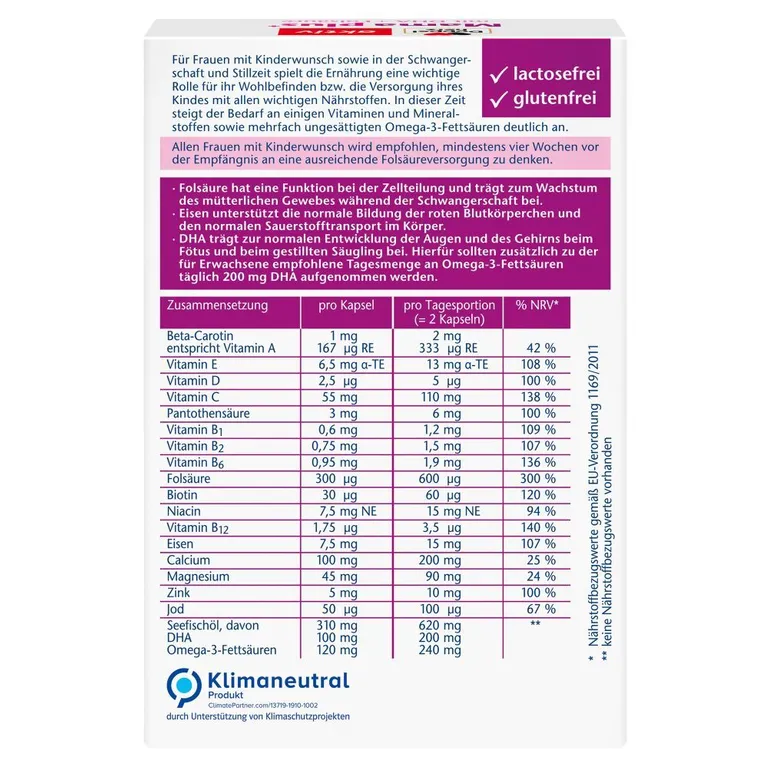 Shopapotheke Doppelherz® Aktiv Mama Plus+ Mit DHA + Folsäure