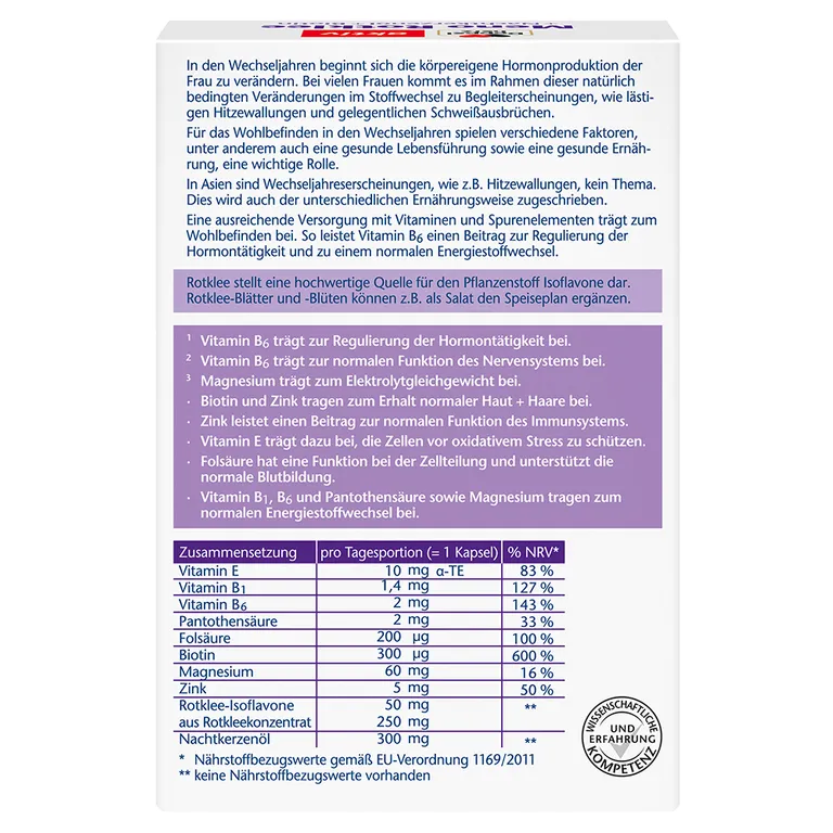 Shopapotheke Doppelherz® Aktiv Meno Rotklee + Nachtkerzenöl + Biotin
