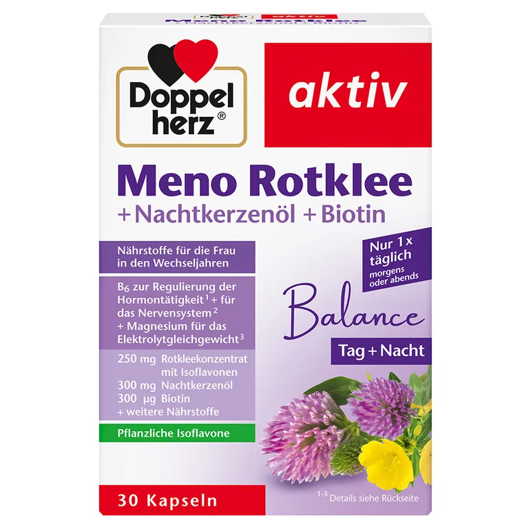 shopapotheke Doppelherz® aktiv Meno Rotklee + Nachtkerzenöl + Biotin