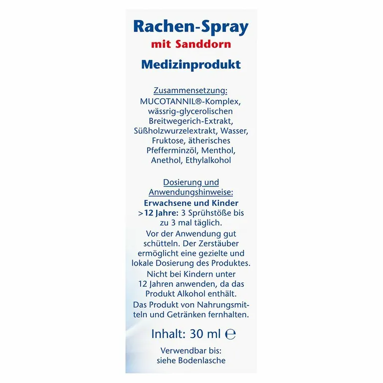 Shopapotheke Doppelherz® Aktiv Rachenspray Mit Sanddorn
