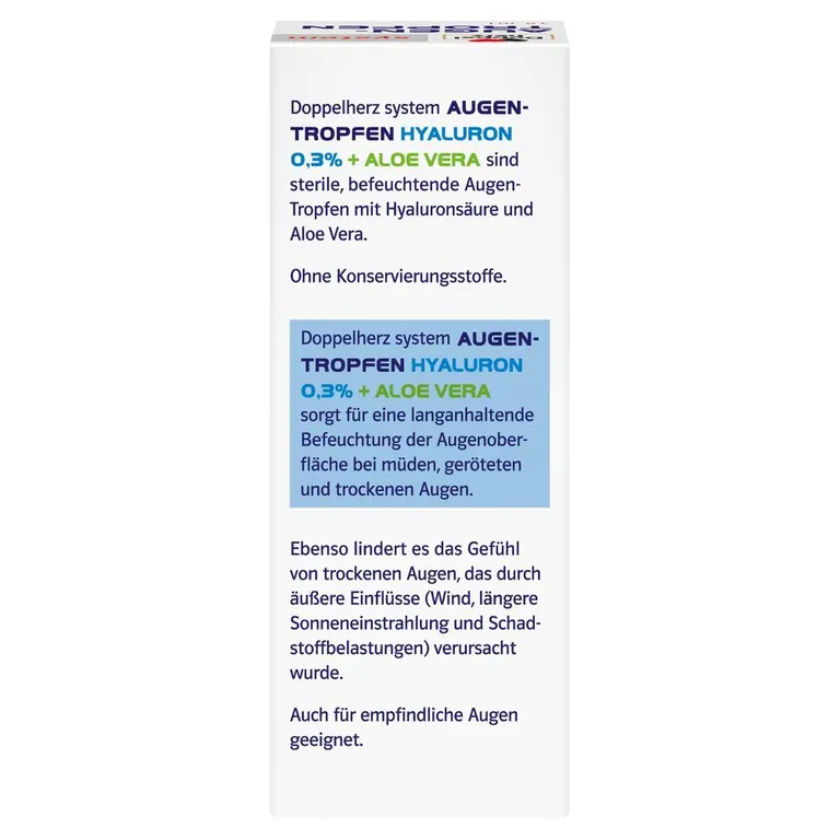 Shopapotheke Doppelherz® System Augentropfen Hyaluron 0 3 % + Aloe Vera