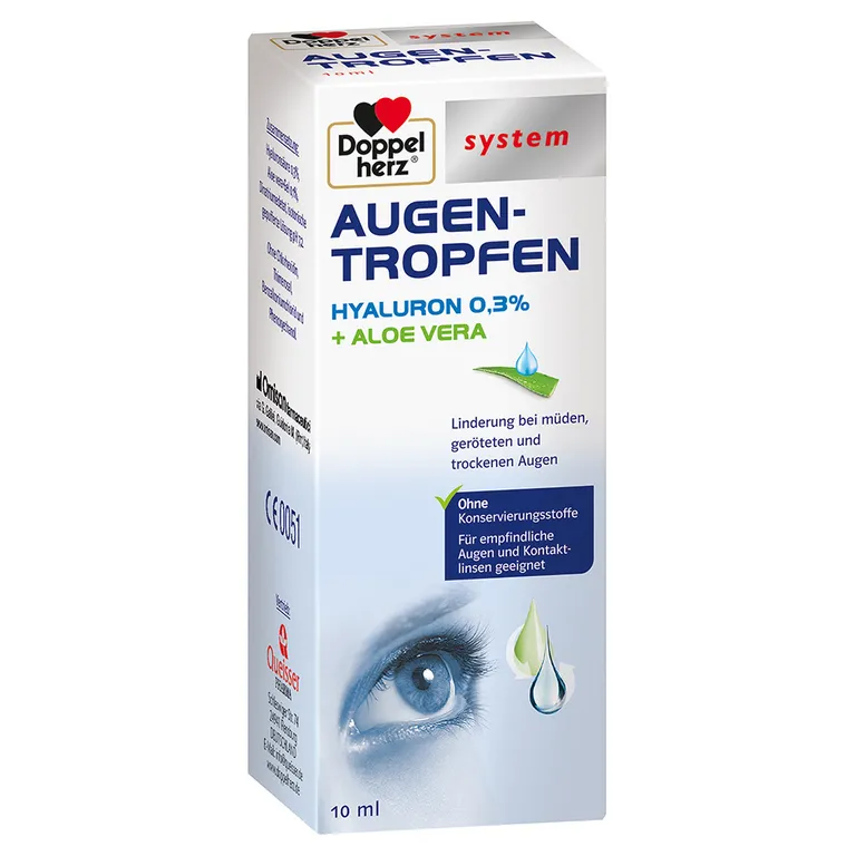 shopapotheke Doppelherz® system Augentropfen Hyaluron 0 3 % + Aloe Vera