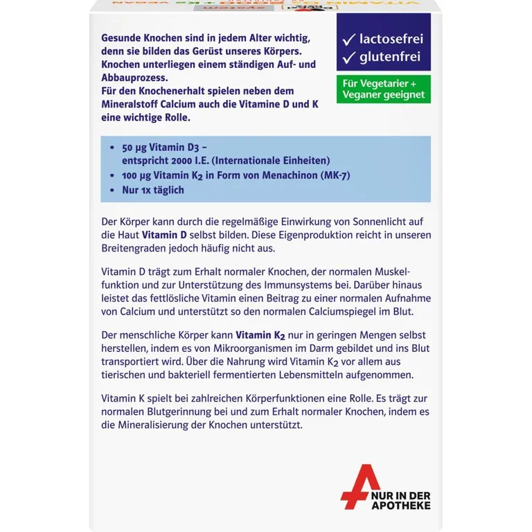 Shopapotheke Doppelherz® System Vitamin D3 + K2 2000 Vegan