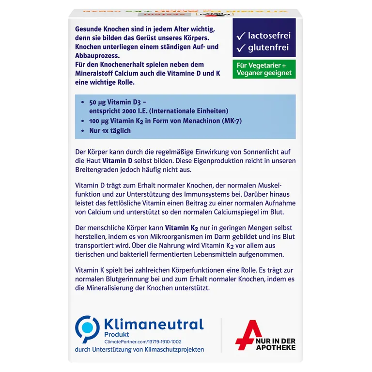 Shopapotheke Doppelherz® System Vitamin D3 + K2 2000 Vegan
