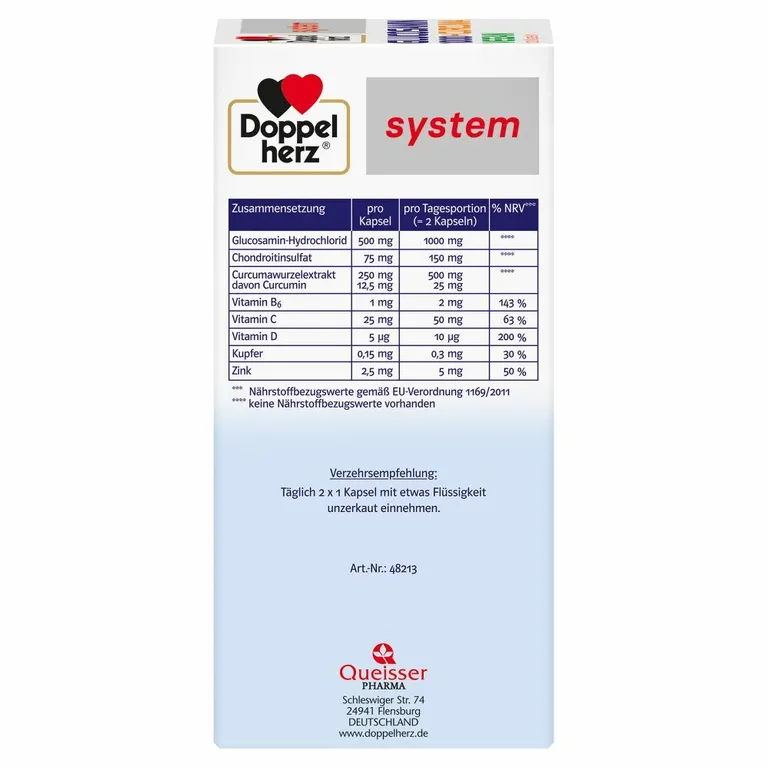 Shopapotheke Doppelherz System GLUCOSAMIN 1000 + CURCUMA VEGAN