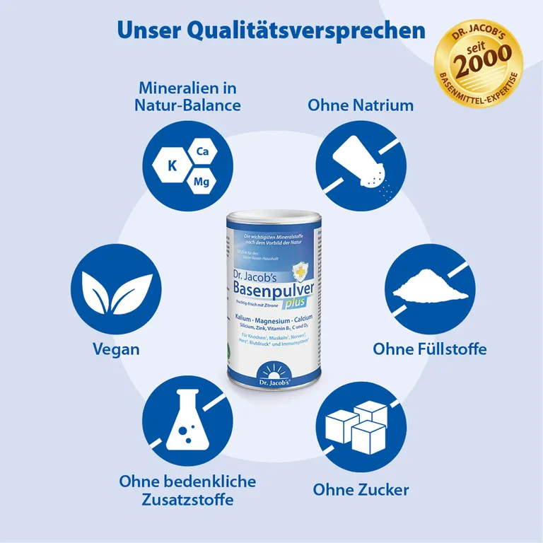 Shopapotheke Dr. Jacob's Basenpulver Plus Basen-Citrat-Mineralstoffe Kalium Magnesium Calcium