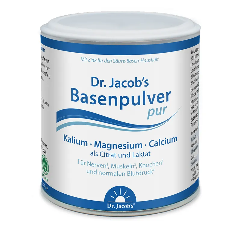 shopapotheke Dr. Jacob's Basenpulver pur Basen-Citrat-Laktat Mineralstoffe Kalium Magnesium