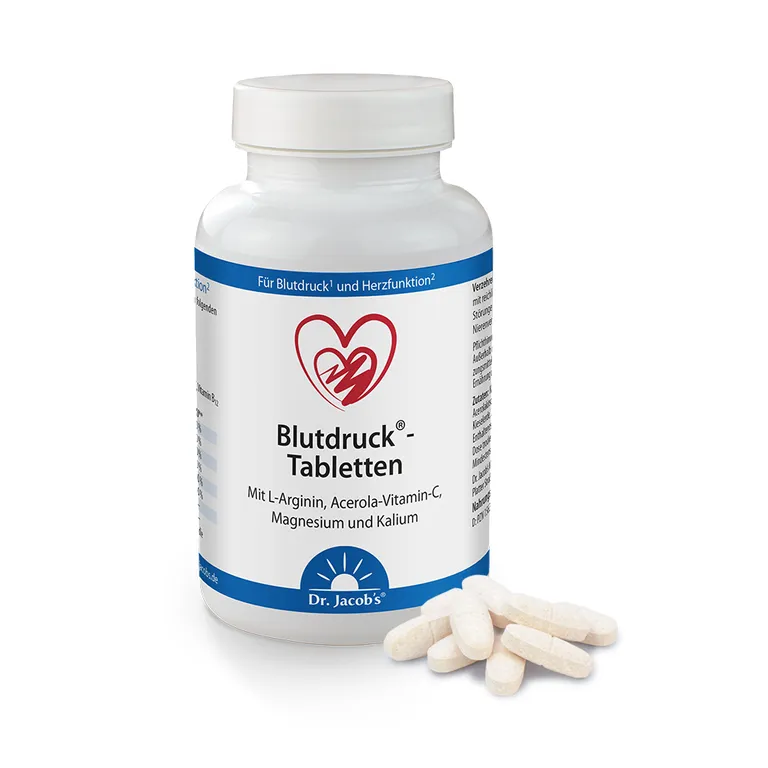 Shopapotheke Dr. Jacob's Blutdruck-Tabletten L-Arginin Acerola-Vitamin-C Magnesium Kalium