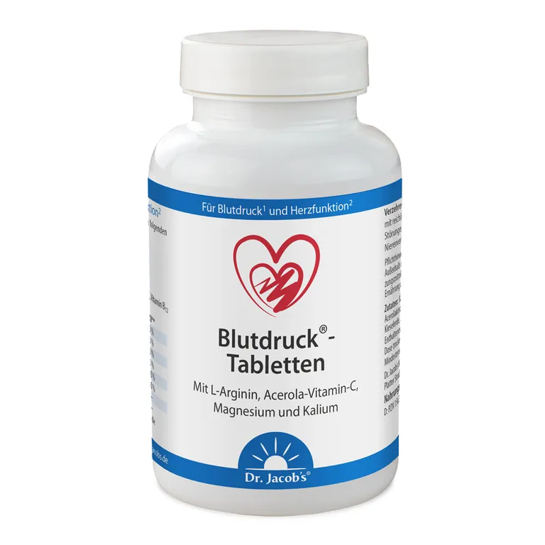 shopapotheke Dr. Jacob's Blutdruck-Tabletten L-Arginin Acerola-Vitamin-C Magnesium Kalium