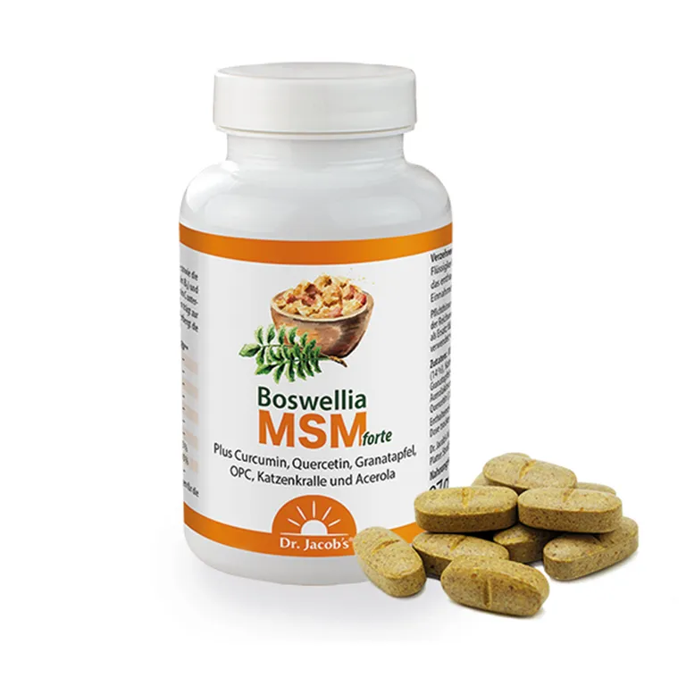 Shopapotheke Dr. Jacob's Boswellia MSM Forte Weihrauch Curcumin Quercetin Granatapfel OPC