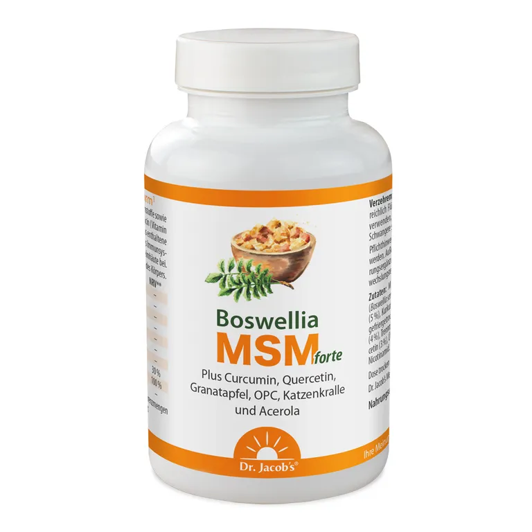 shopapotheke Dr. Jacob's Boswellia MSM forte Weihrauch Curcumin Quercetin Granatapfel OPC