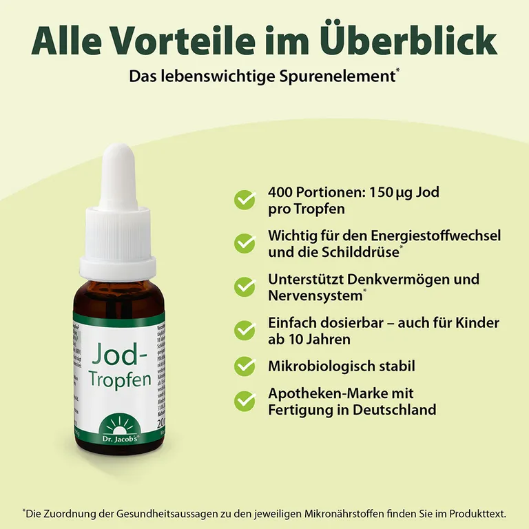 Shopapotheke Dr. Jacob's Jod-Tropfen Flüssig+stabil 150 Mcg 400 Tropfen Vegan