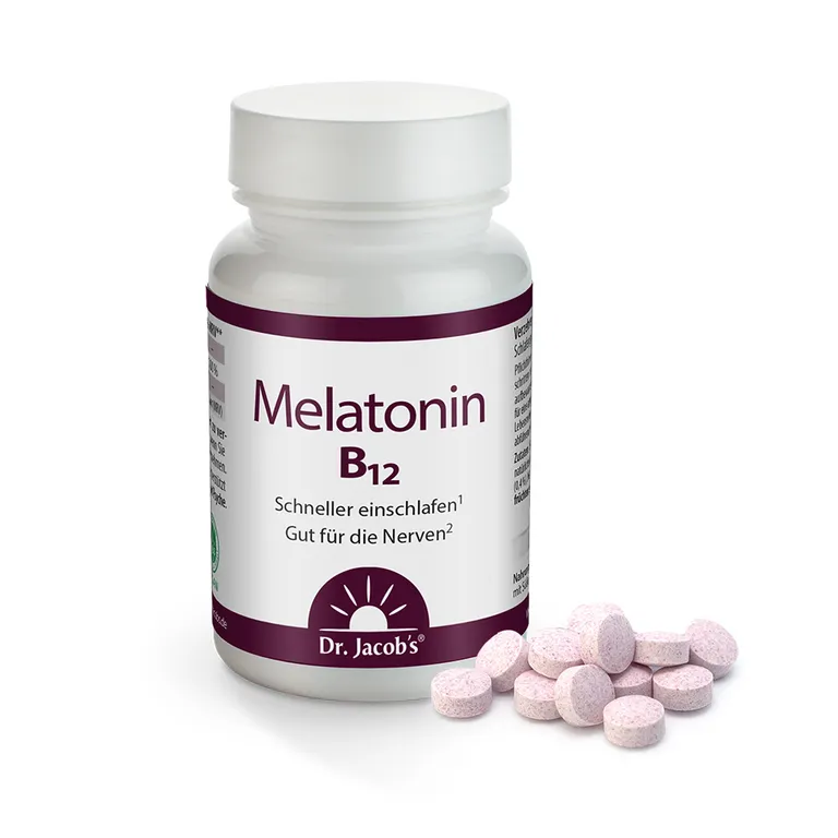 Shopapotheke Dr. Jacob's Melatonin B12 Lutschtablette 1 Mg + Vitamin B12 Kirsche Vegan