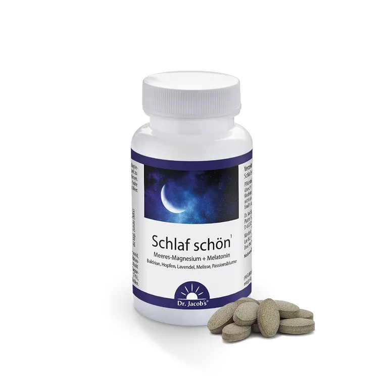 Shopapotheke Dr. Jacob's Schlaf Schön Melatonin Magnesium Baldrian Hopfen Lavendel Melisse