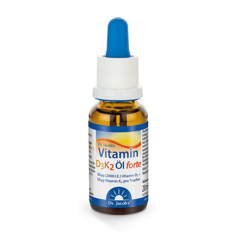 shopapotheke Dr. Jacob's Vitamin D3K2 Öl forte 2000 IE/50 mcg D3+K2 hochdosiert 640 Tropfen