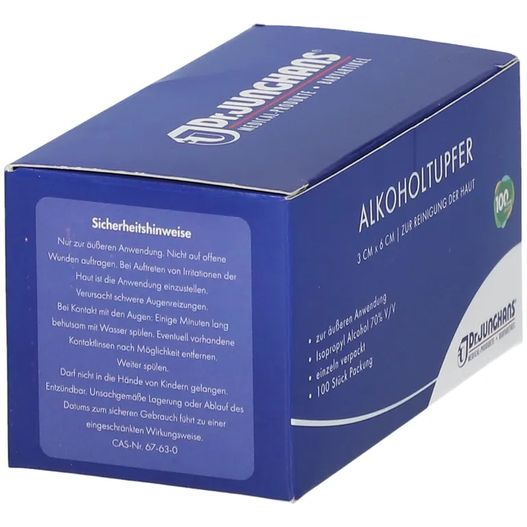 Shopapotheke Dr. Junghans® Alkoholtupfer 3 X 6cm Steril