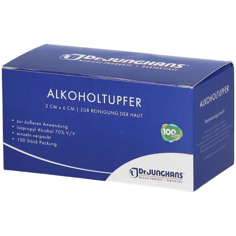 shopapotheke Dr. Junghans® Alkoholtupfer 3 x 6cm steril
