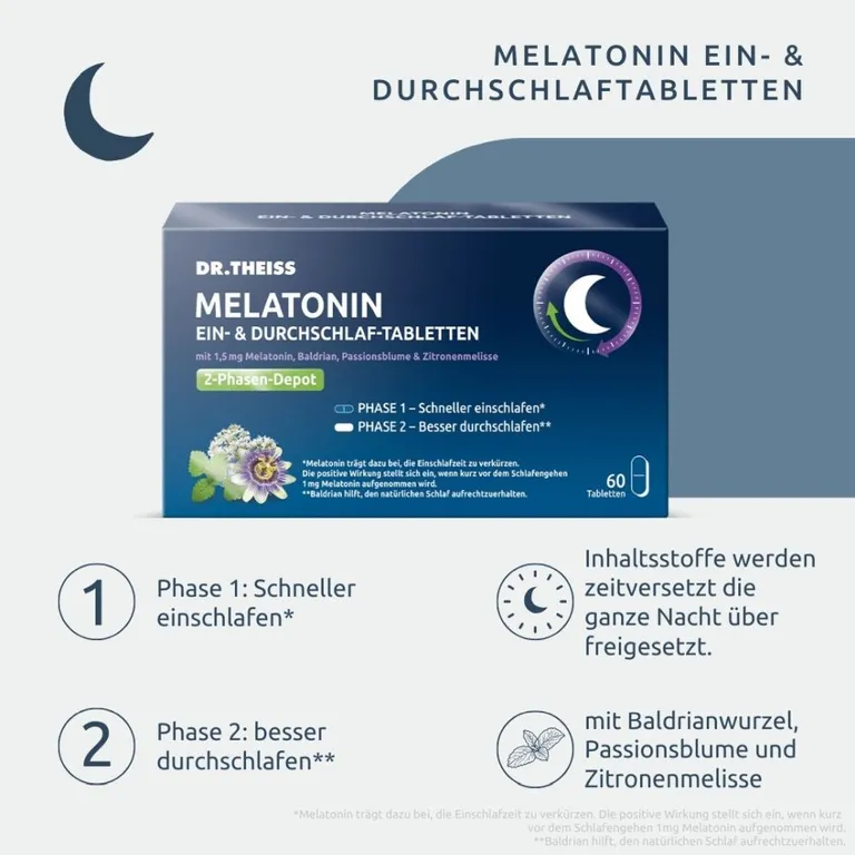 Shopapotheke DR. THEISS MELATONIN EIN-& DURCHSCHLAF-TABLETTEN