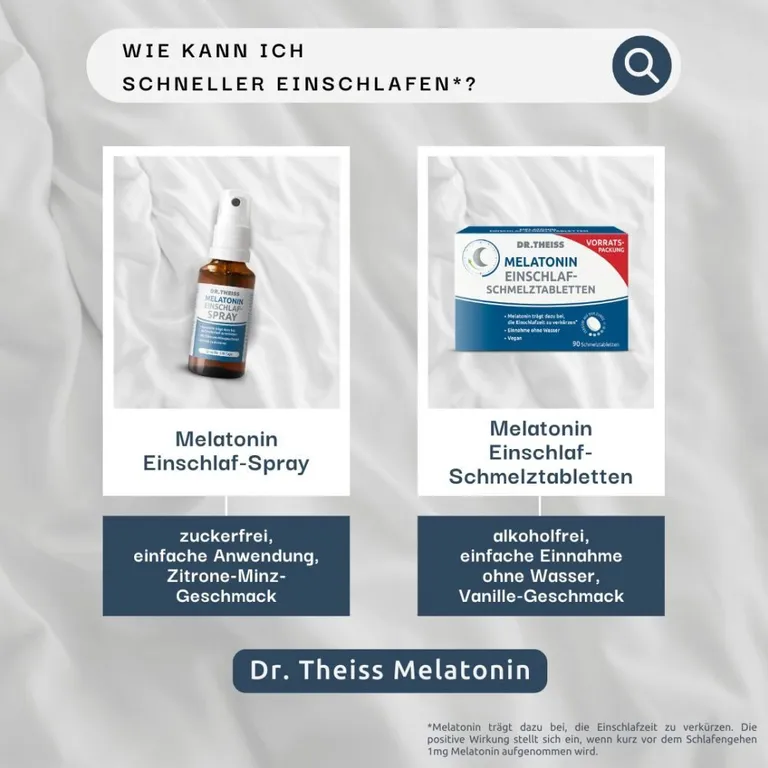 Shopapotheke DR. THEISS Melatonin Einschlaf-Schmelztabletten
