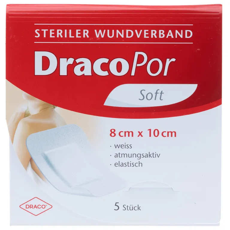 shopapotheke DracoPor Wundverband Soft weiß steril 10 x 8 cm