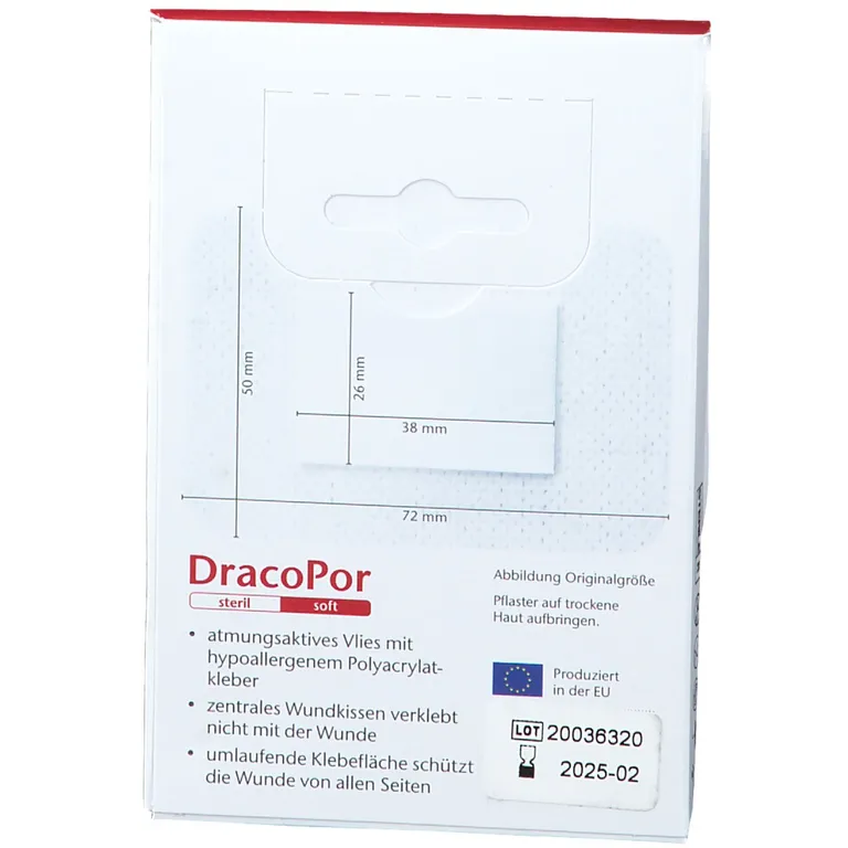 Shopapotheke DracoPor Wundverband Soft Weiß Steril 7 2 X 5 Cm