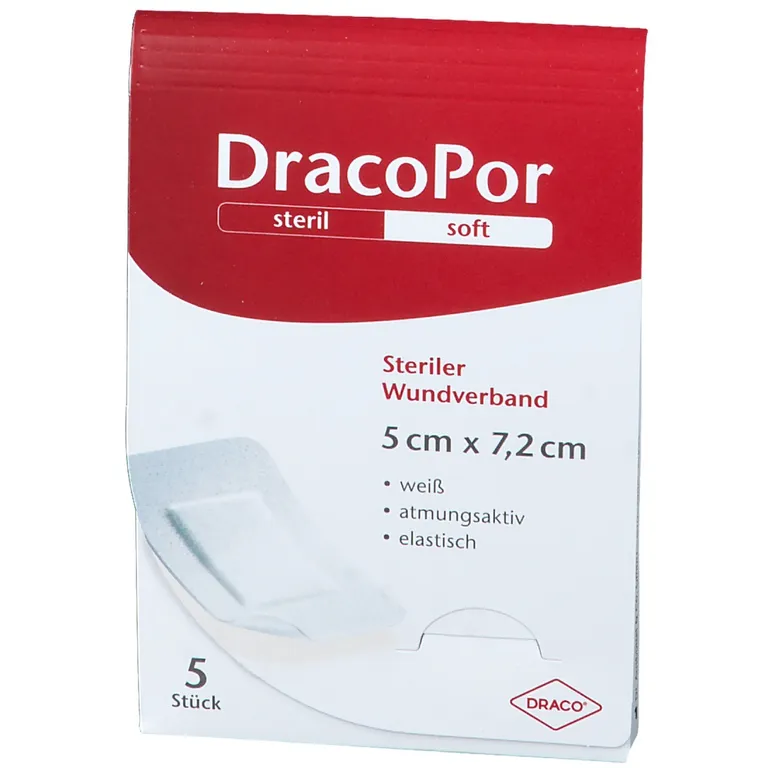 shopapotheke DracoPor Wundverband Soft weiß steril 7 2 x 5 cm
