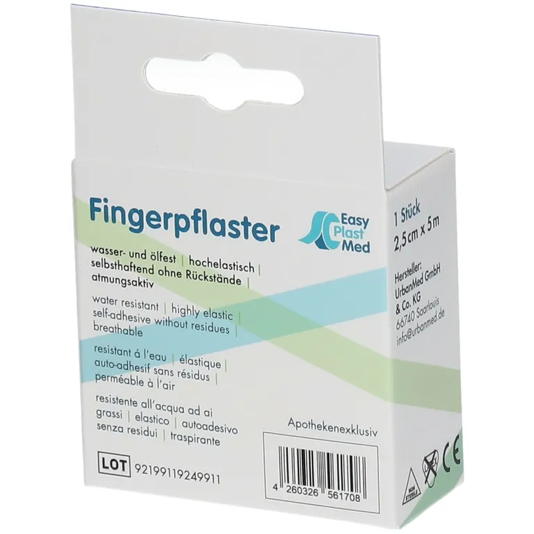 Shopapotheke Easy Plast Med Fingerpflaster 2 5 Cm X 5 M Blau