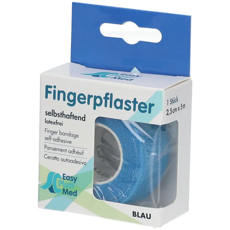 shopapotheke Easy Plast Med Fingerpflaster 2 5 cm x 5 m blau