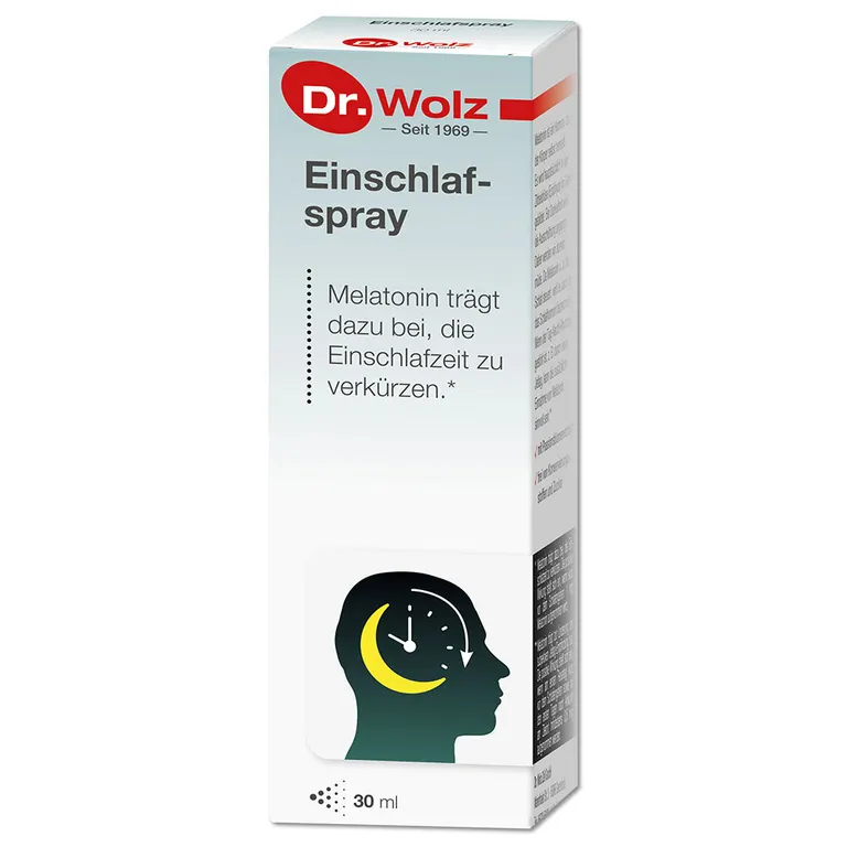 shopapotheke Einschlafspray Dr. Wolz optimale Kombination mit Melatonin und Passionsblumenextrakt ohne Konservierungsstoffe und Zucker 30ml