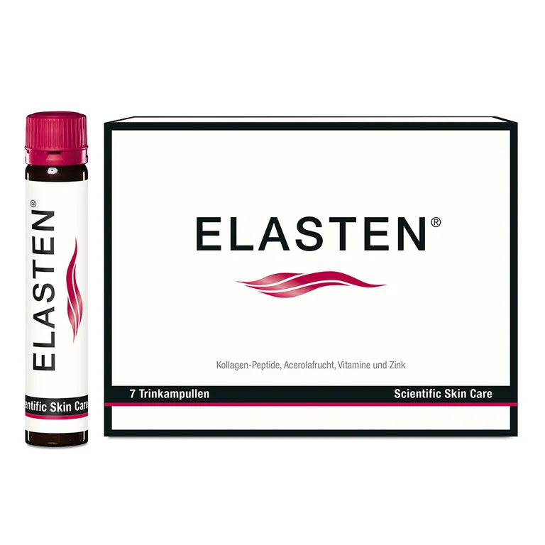 shopapotheke ELASTEN® Kollagen Trinkampullen für schöne Haut – das studiengeprüfte Original mit Acerola Vitamin C Zink Biotin