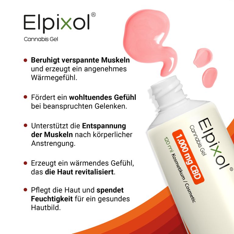 Shopapotheke ELPIXOL® Cannabis Gel Mit 1.000 Mg CBD – Wärmesalbe & Kühlgel