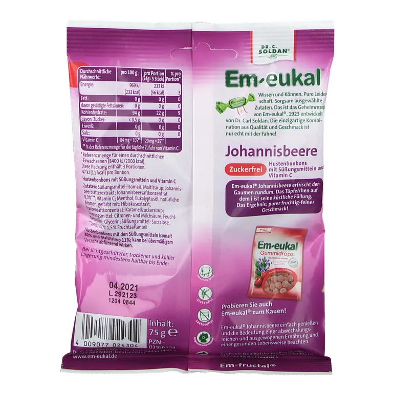 Shopapotheke Em-eukal® Johannisbeere Gefüllt Zuckerfrei