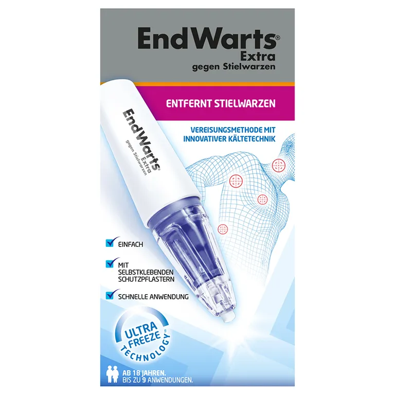shopapotheke EndWarts EXTRA: Stielwarzen entfernen Vereisungsmittel zur Entfernung von Stielwarzen an Hals Brust & Achseln