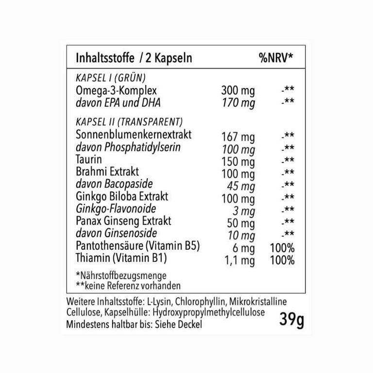 Shopapotheke Epigenics® Neuro Fokus - Nährstoffkomplex Für Mentale Performance Und Unterstützung Der Gehirngesund