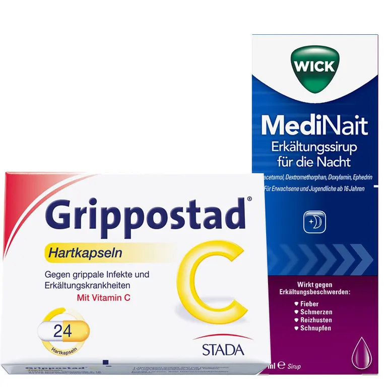 shopapotheke Erkältungsset WICK MediNait + Grippostad® C