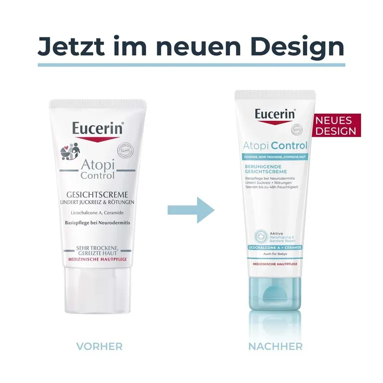 Shopapotheke Eucerin® AtopiControl Beruhigende Gesichtscreme – Feuchtigkeitsspendende Pflege Für Trockene Gesichtshaut - Jetzt 20% Sparen Mit Code "eucerin20" + Eucerin AtopiControl Hydro-Lotion 20ml GRATIS